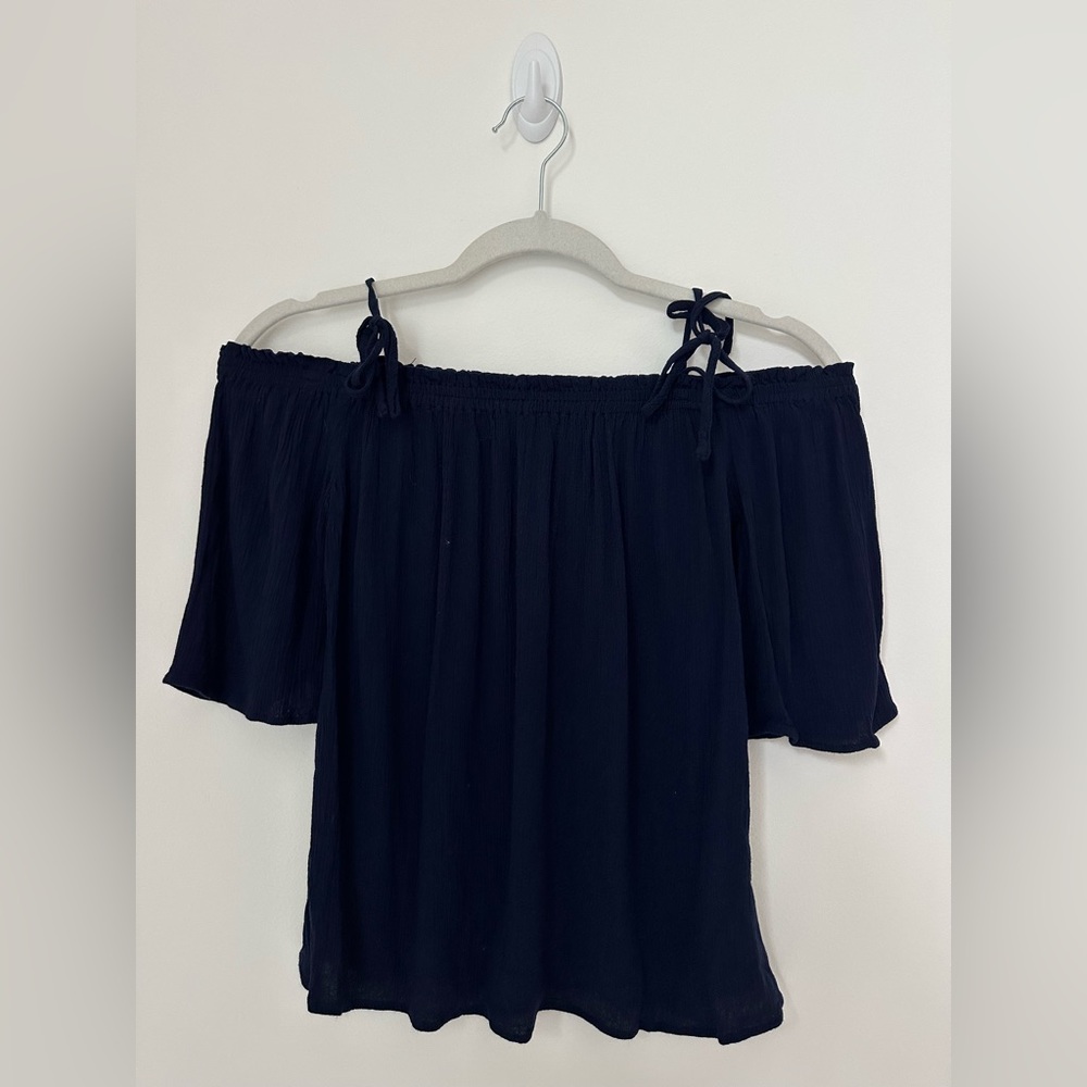 Blue Off-the-Shoulder Top